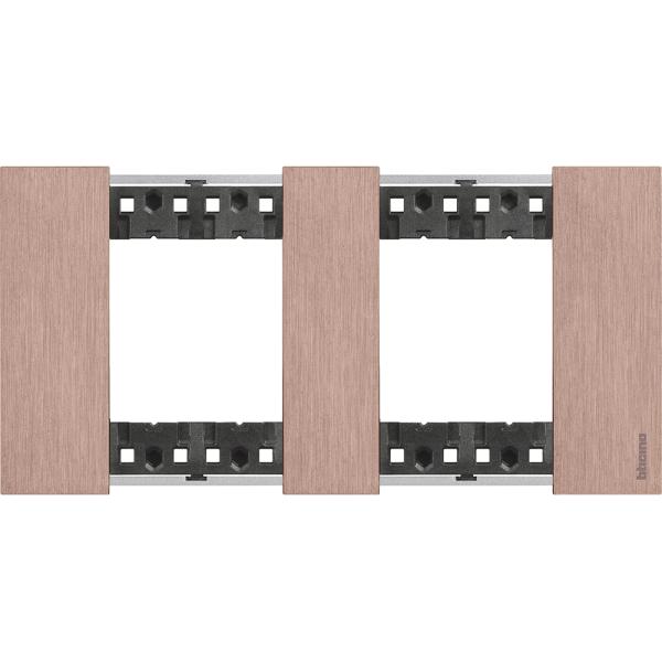 Placa embellecedora Living Now de color Cobre - 2x2mod