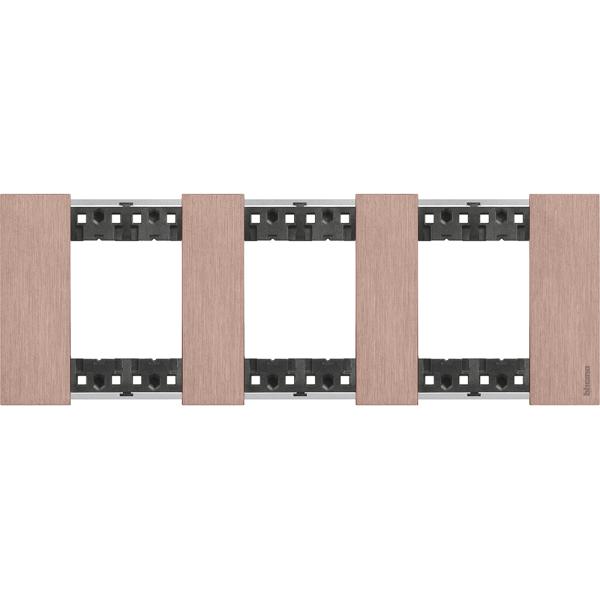 Placa embellecedora Living Now de color Cobre - 2x3mod