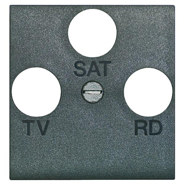 Frontal TV-R-SAT universal Livinglight - Antracita - 2mod