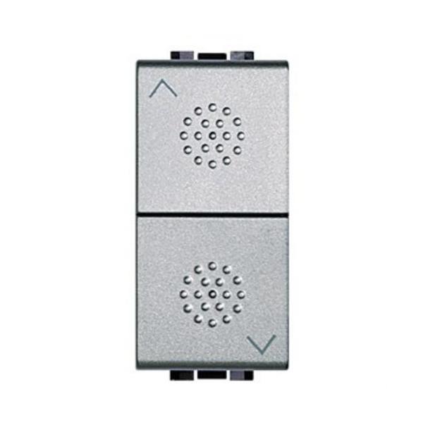 PULSADOR DOBLE CON BLOQUEO MECANICO 1P 10A