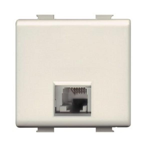 BASE TELFONO RJ12 MTIX 6 CONTACTOS MARFIL 2 MDULOS