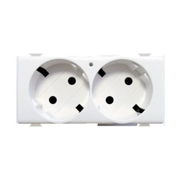 BASE SCHUKO DOBLE 2P+T 10/16A MATIX