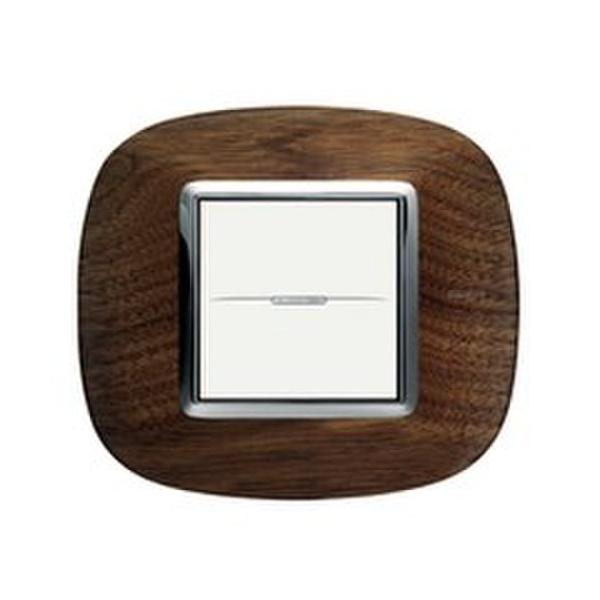 PLACA 2+2 MODULOS AXOLUTE MADERA NOGAL