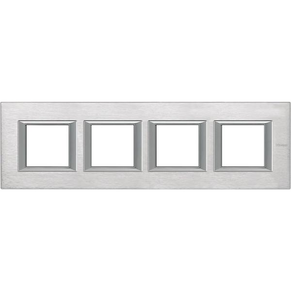 PLACA 2x4 MDULOS HORIZONTAL CROMO