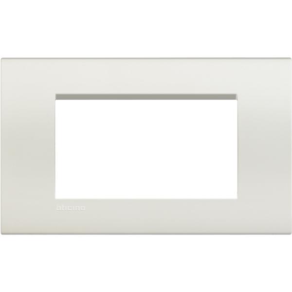 Placa embellecedora Livinglight de color Blanco - 4mod