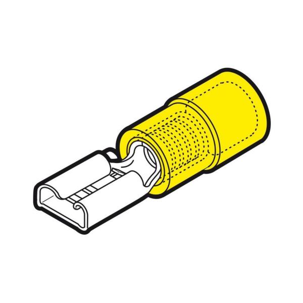 TERMINAL H PREAISLADO GF-F608 SECCIN 4-6mm 6,3x0,8mm AMARILLO