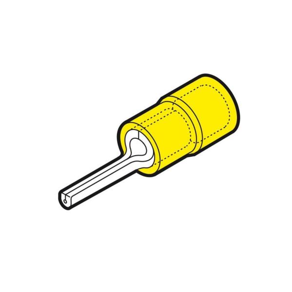 TERMINAL PUNTERA PREAISLADO GF-P12 sección4-6mm² LARGO 12,6mm AMARILLO