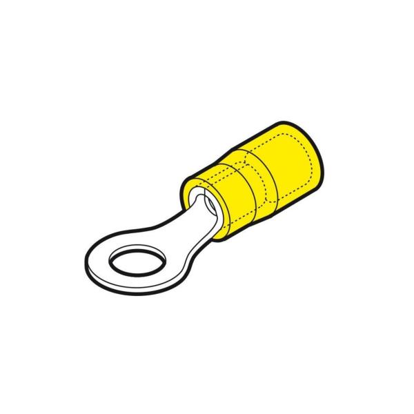 TERMINAL REDONDO PREAISLADO GP-M4 SECCIÓN 4-6mm² MÉTRICA 4,3mm AMARILLO