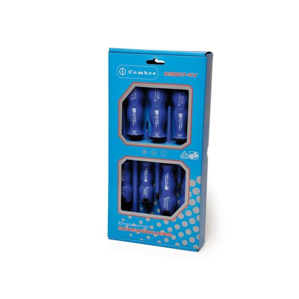 SET 7 DESTORNILLADORES KSDC7-KV 3-4-5,5-6,5-PH0-PH1-PH2