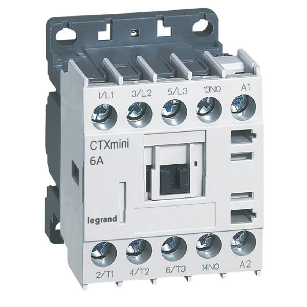 Minicontactor CTX³ 3P 6A + contacto auxiliar 1NA - 230V~