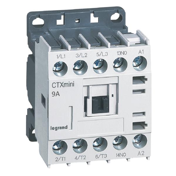 Minicontactor CTX³ 3P 9A + contacto auxiliar 1NA - 230V~