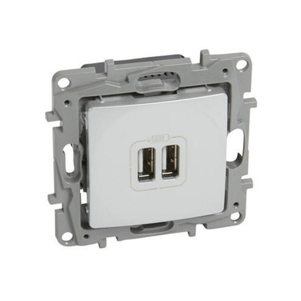 BASE NILOE 2xUSB 240mA BLANCO