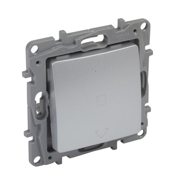 CONMUTADOR DOBLE PERSIANA NILO 6A ALUMINIO