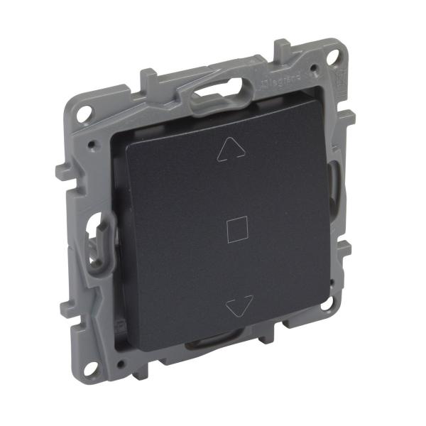 CONMUTADOR DOBLE PERSIANA NILO 6A ANTRACITA