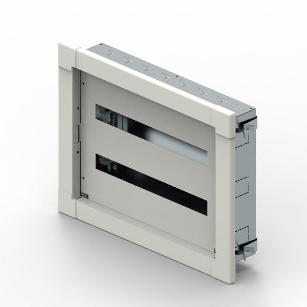 CAJA DE DISTRIBUCIÓN METÁLICA XL3S 160 DE EMPOTRAR 2 FILAS X 24 MÓDULOS