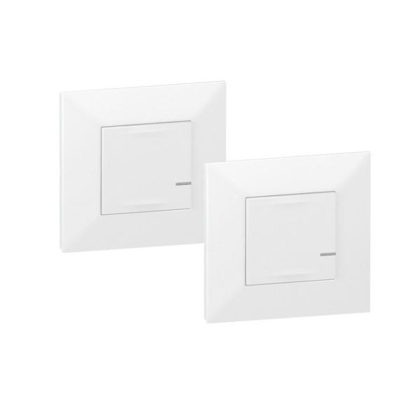 INTERRUPTOR+CONMUTADOR VALENA NEXT W/NETATMO WL LUMINOSO BLANCO