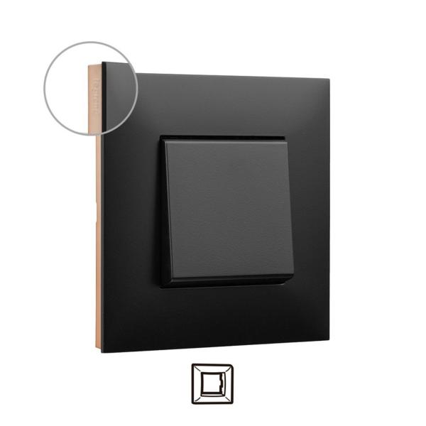 PLACA VALENA NEXT CON 1 ELEMENTO DARK/COBRE