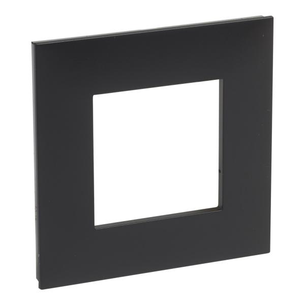 PLACA VALENA NEXT CON 1 ELEMENTO DARK/CROMO