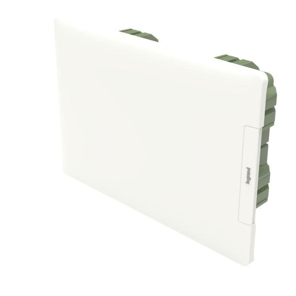 Caja de empotrar aislante Practibox³ 1 fila - 12mod - puerta blanca