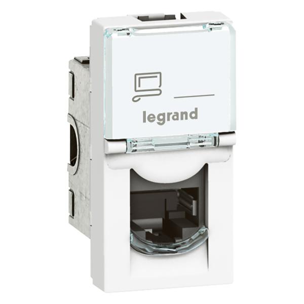 Base RJ45 Mosaic - Cat.6A - UTP - 1mod - Blanco 