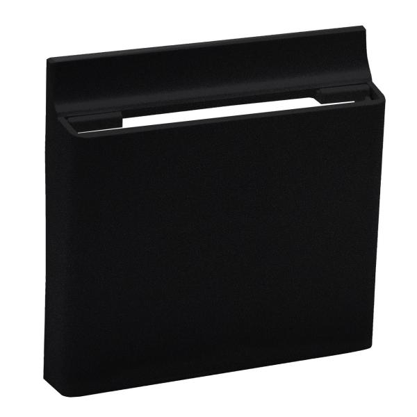 FRONTAL NILO STEP PARA INTERRUPTOR DE TARJETA, NEGRO MATE