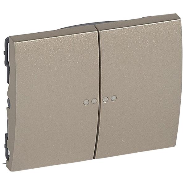 DOBLE TECLA CON VISOR CIRCUITO GALEA TITANIO