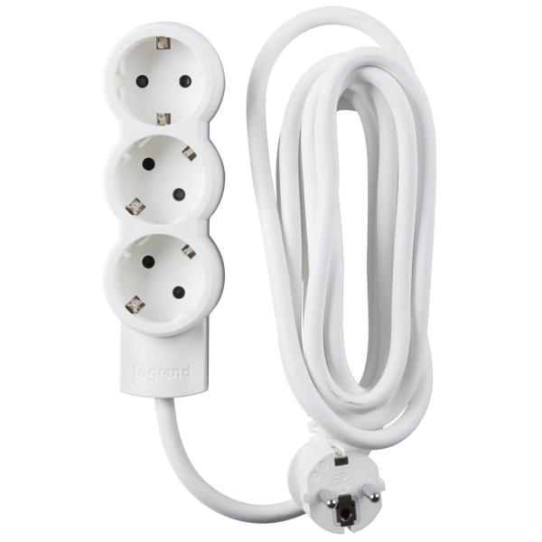 BASE MLTIPLE STD 3x2P + TT CABLE 3m SIN INTERRUPTOR