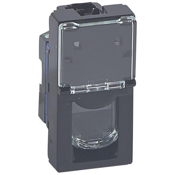 TOMA RJ45 CATEGORA 6 UTP 1 MDULO MOSAIC BLACK