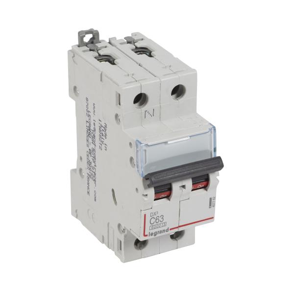 Magnetotérmico DX³ 6000/10kA - 1P+N - 230V~ - 63A - curva C