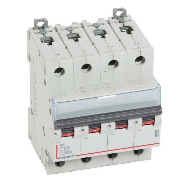 Magnetotérmico DX³ 10000/16kA - 4P - 400V~ - 50A - curva C