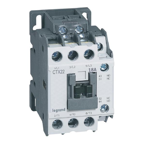 Contactores tripolares CTX³ 22 - 18A - 230V~ - 1 NA + 1 NC - Bornas c/tornillo