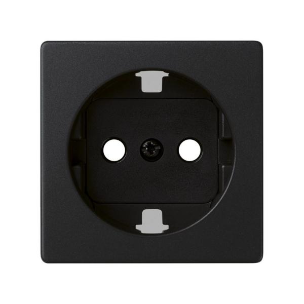 BASE DE ENCHUFE SIMON 82 SCHUKO CON EMBORNAMIENTO TORNILLO+TAPA 16A NEGRO MATE