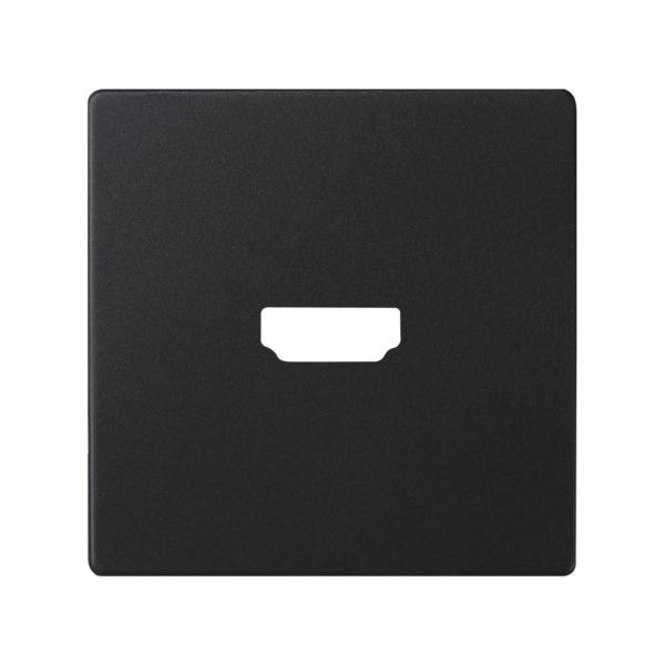 PLACA SIMON 82 PARA CONECTOR HDMI NEGRO MATE