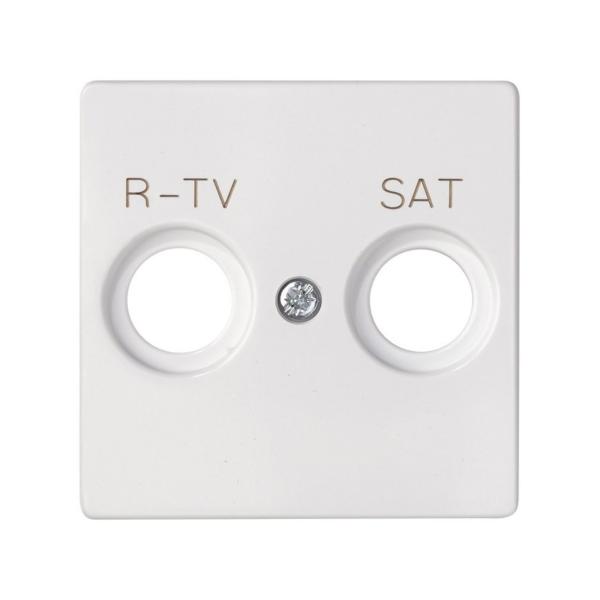 PLACA SIMON 82 TOMA R-TV+SAT BLANCO MATE