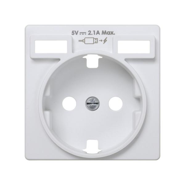 TAPA SIMON 82 P/BA.ENCH.SCHUKO 2 BOCAS CGA.USB 2.1A TIPO BL