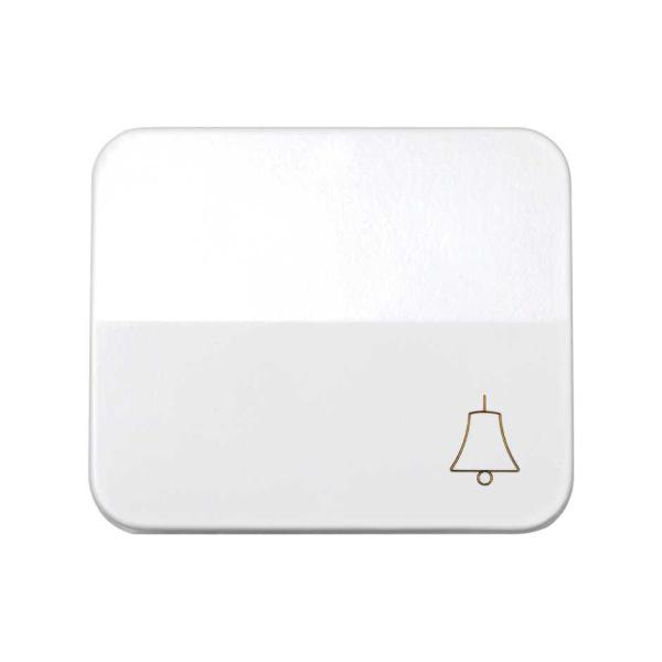 Tecla individual con grabado campana para pulsador blanco Simon 75