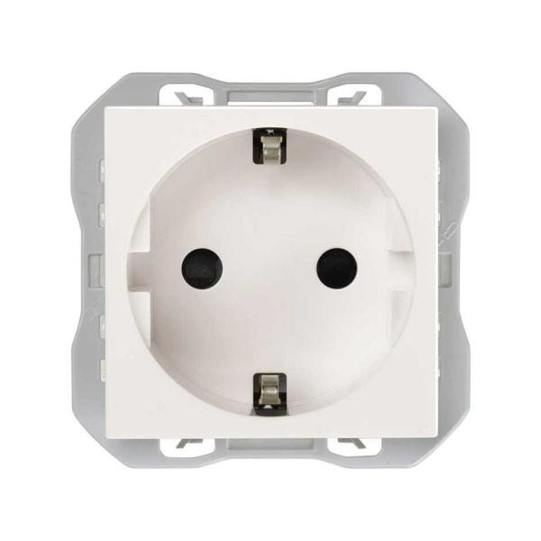 BASE DE ENCHUFE SIMON 270 SCHUKO CON EMBORNAMIENTO RPIDO BLANCO