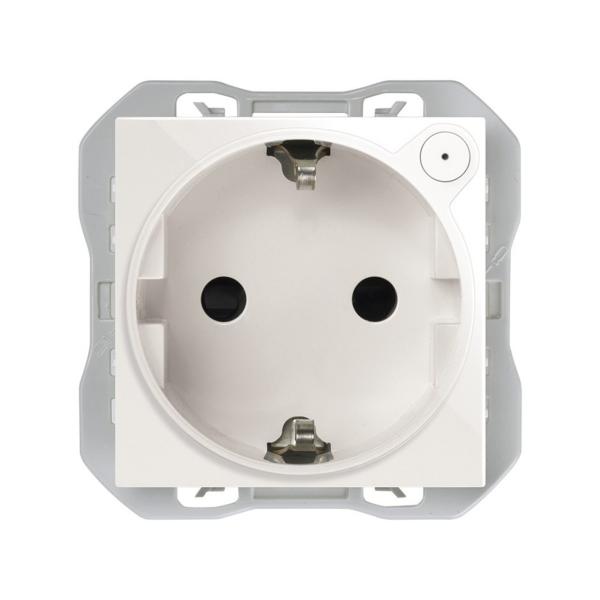 BASE DE ENCHUFE SIMON 270 IO SCHUKO BLANCO