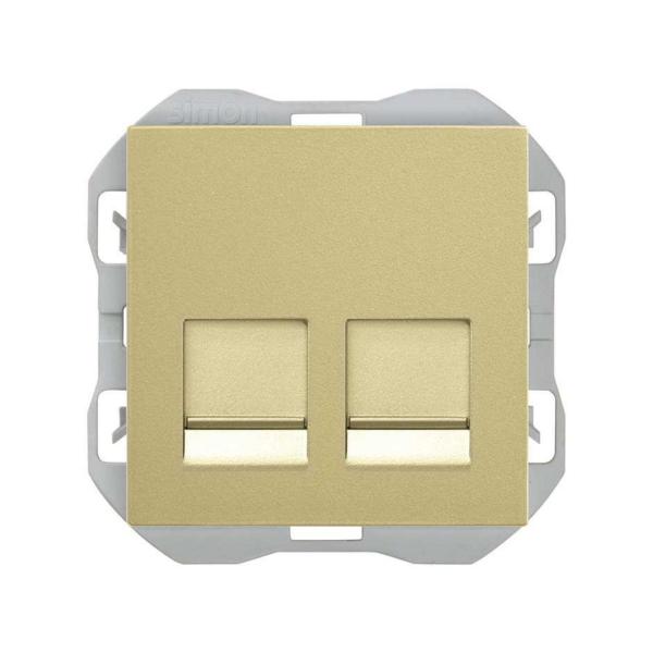 TOMA RJ45 DOBLE SIMON 270-EMPOTRAR CON CONECTOR COBRE