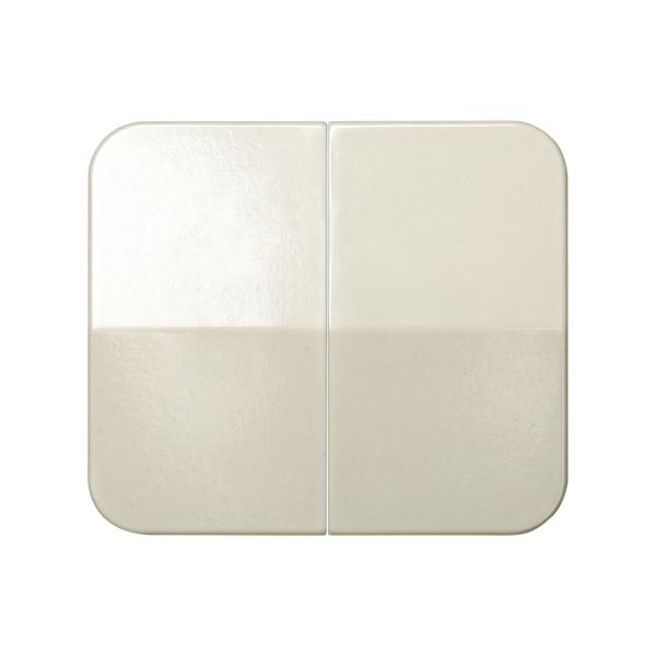 Tecla doble para mecanismos de mando marfil Simon 75