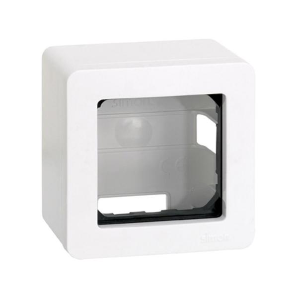 CAJA DE SUPERFICIE SIMON 27 PARA 1 ELEMENTO BLANCO NIEVE