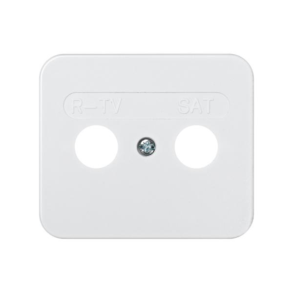 Placa para tomas inductivas de R-TV+SAT blanco Simon 75