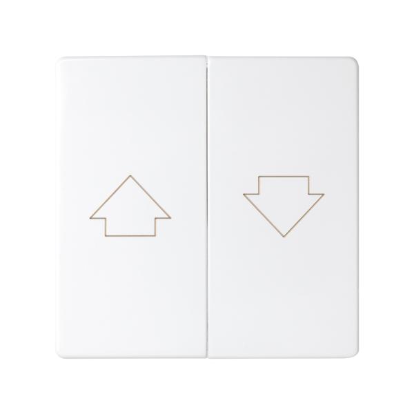 Tecla doble para mecanismo de persianas con enclavamiento de seguridad blanco Simon 82