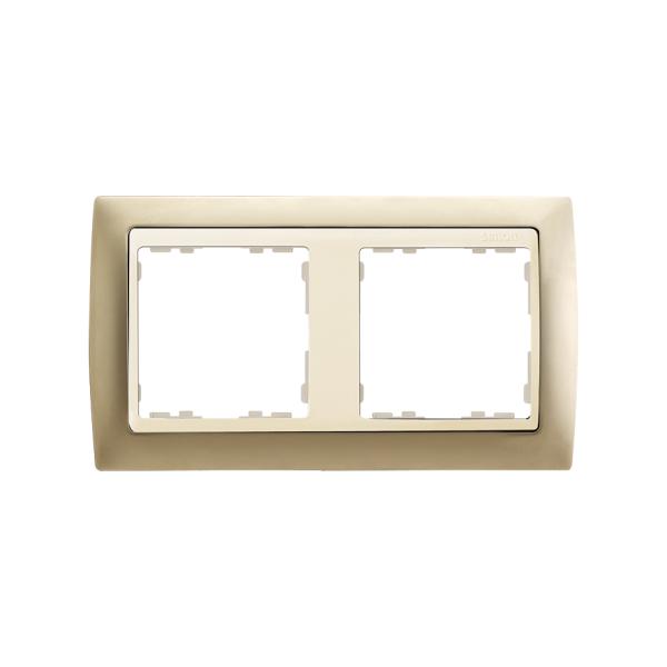 Marco para 2 elementos cava mate interior marfil Simon 82