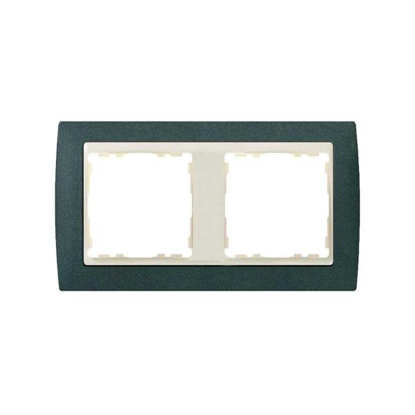MARCO SIMON 82 CON 2 ELEMENTOS VERDE TEXTURA/ZÓCALO MARFIL