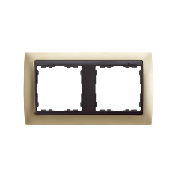 Marco para 2 elementos cava mate interior grafito Simon 82