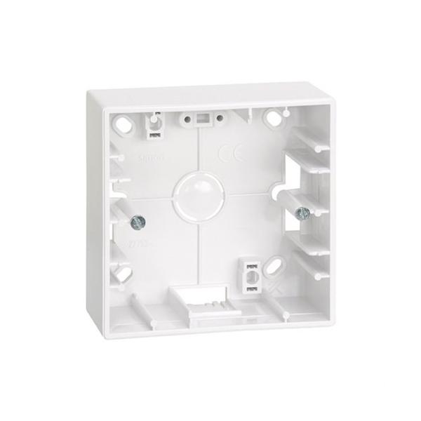 CAJA SUPERFICIE SIMON 27 PARA PLACA CON 1 ELEMENTO 85x85 BLANCO NIEVE