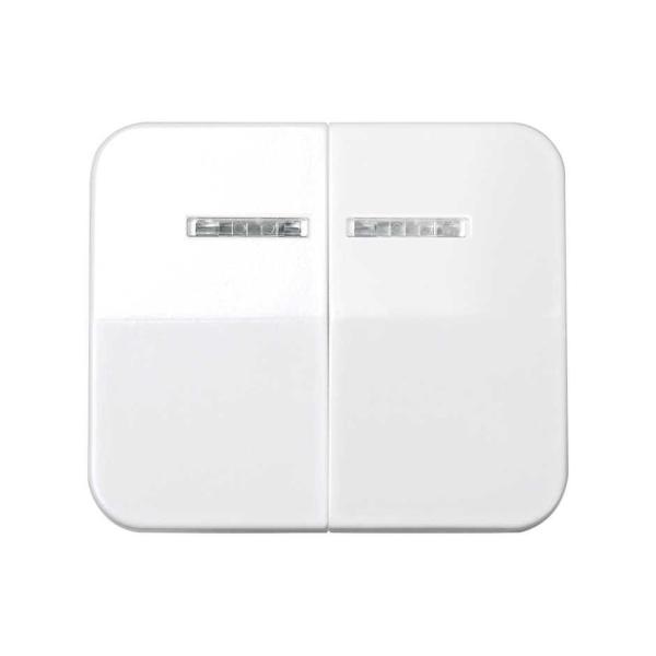 TECLA SIMON 75 DOBLE PARA PULSADORES CONMUTADOS LUMINOSOS BLANCO NIEVE