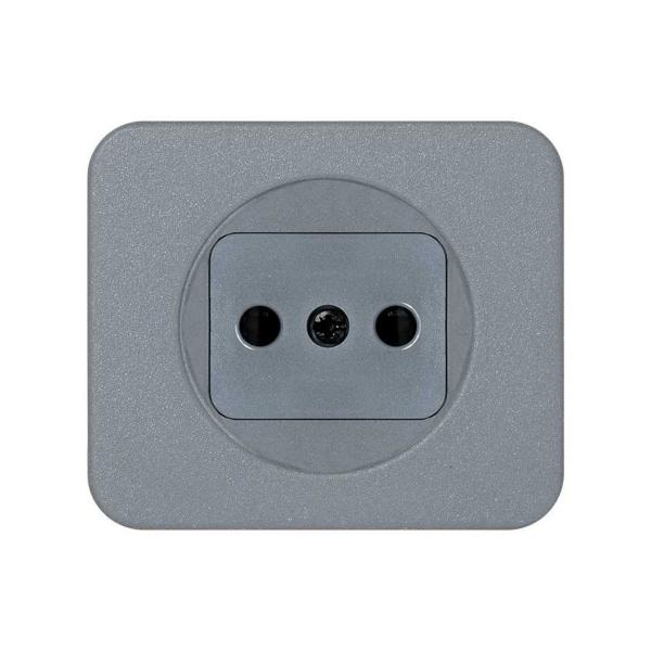 TAPA ENCHUFE SIMON 75 2P SEGURIDAD GRIS