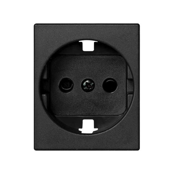 TAPA ENCHUFE SIMON 82 CENTRALIZACIONES 2P+TT SCHUKOS SEGURIDAD GRAFITO